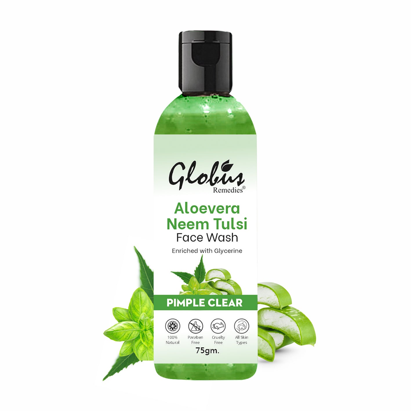 globus aloe vera Aloe vera Neem Tulsi Face Wash, 75gm