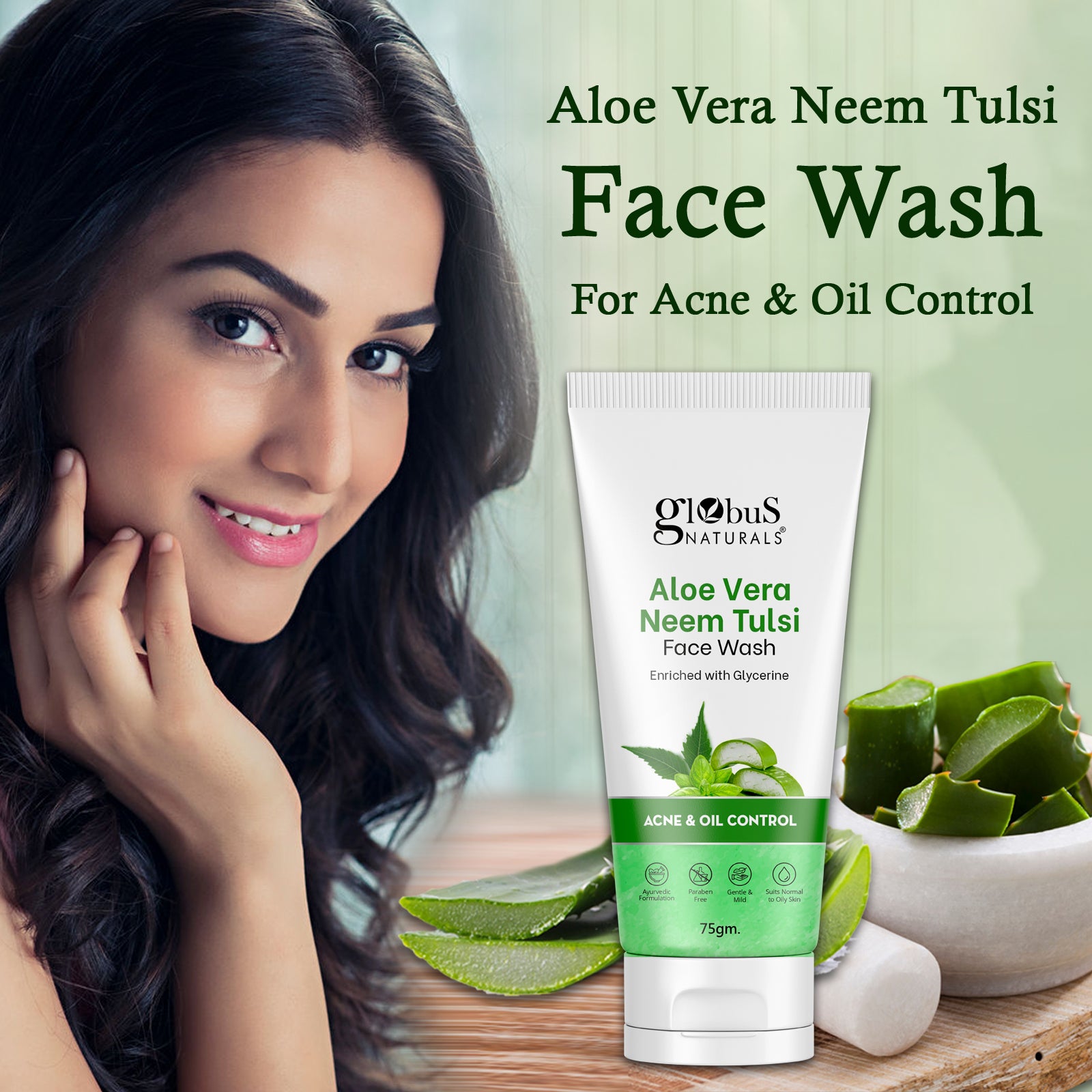 Aloe Vera Neem Tulsi Face Wash