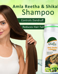 Globus Naturals Amla Reetha Shikakai Shampoo, Natural & Mild Hair Cleanser, For for Healthy Hair and Scalp, Suitable For All Hair Types