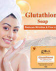 Glutathione Skin Lightening Soap Enriched with Kojic Acid & Vitamin C, E For Reduces Dark Spots, Wrinkles & Fine Lines 75gm