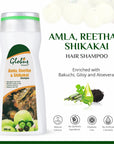 Globus Naturals Amla Reetha Shikakai Shampoo, Natural & Mild Hair Cleanser, For for Healthy Hair and Scalp, Suitable For All Hair Types