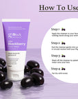 Indian Blackberry Face Wash For Deeply Cleanses Dirt & Excess Oil, Suitable for Normal to Combination Skin, 50gm