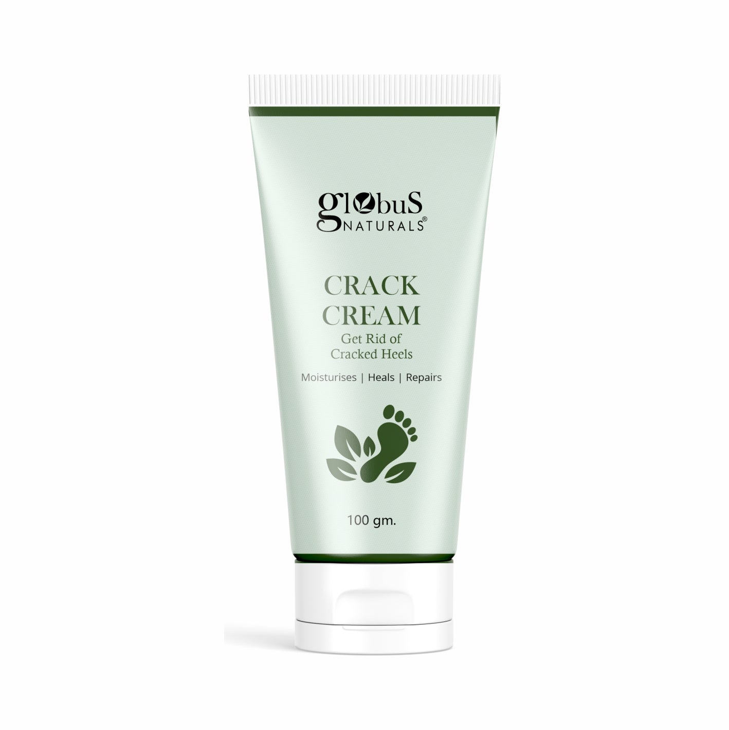 Globus Naturals Crack Cream for Dry Cracked Heels Feet Enriched with Aloe Vera, Almond Anantmool, Suitable For All Skin Types, 100g