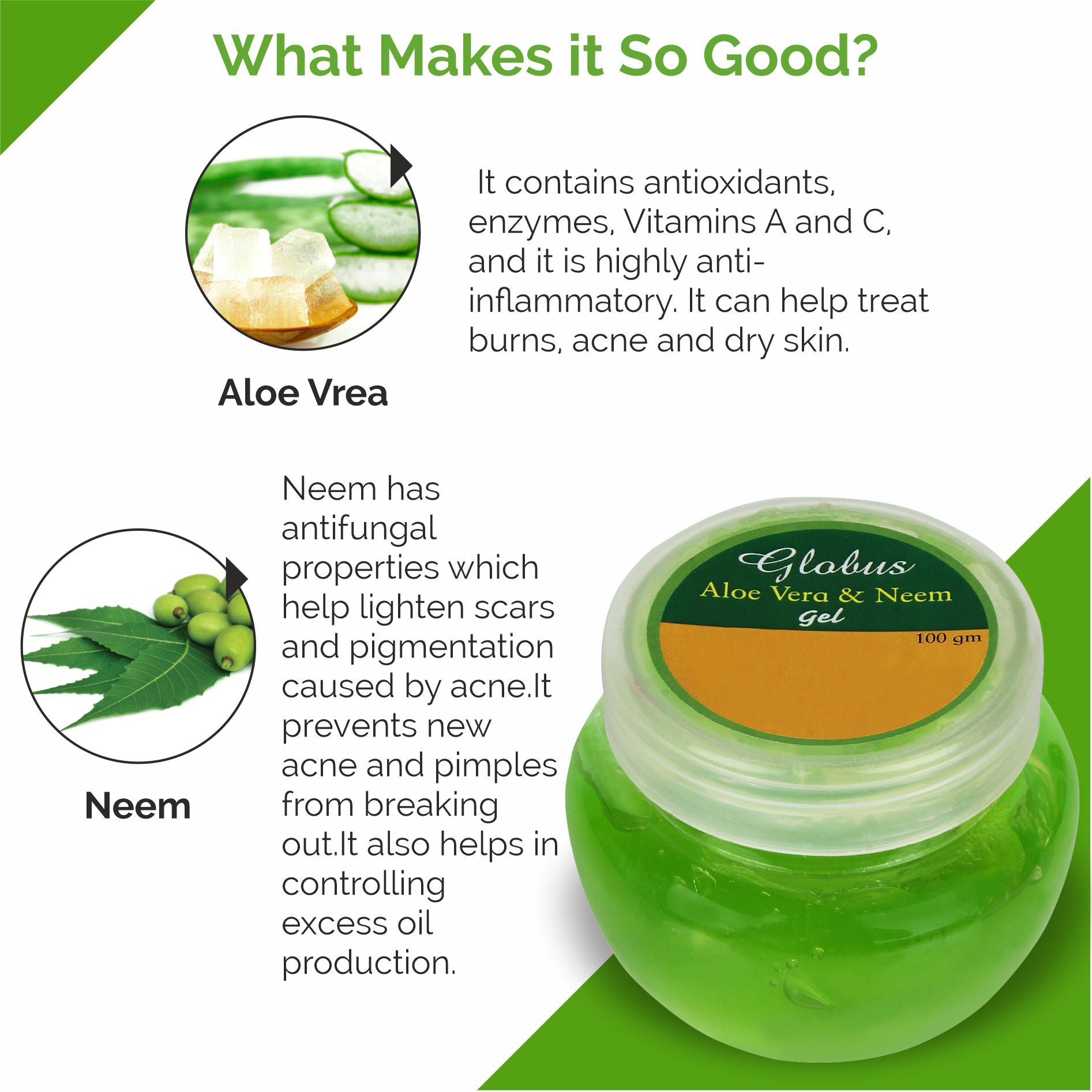 Aloe Vera and Neem Gel 100 gms