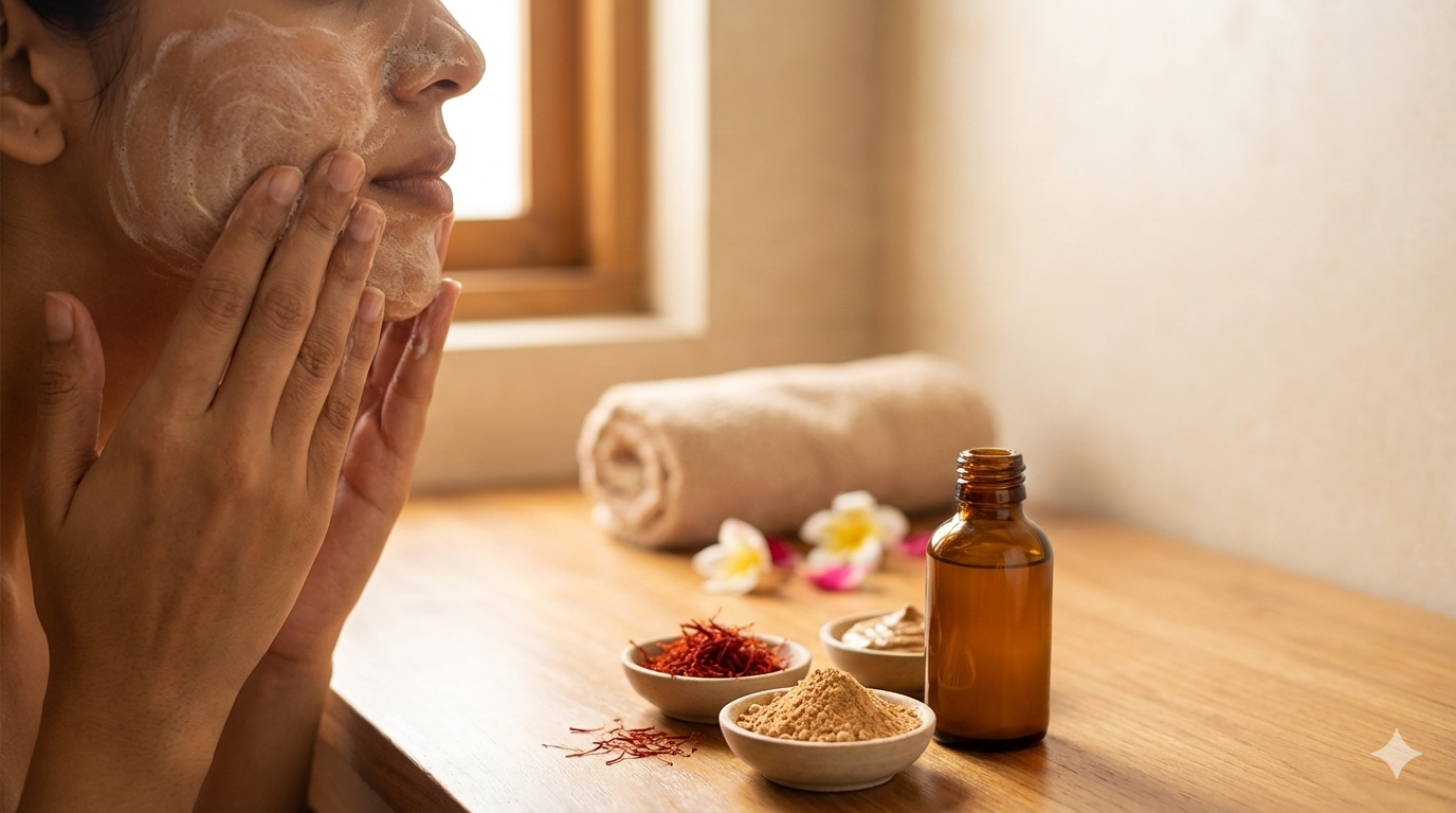 Why Your Dadi Was Right: The Kesar & Chandan Face Wash Hack That Actually Works (And It’s Under ₹100)