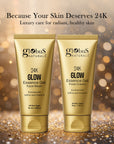 24K Gold Glow 2 Step Skincare Combo – Face Wash & Face Cream