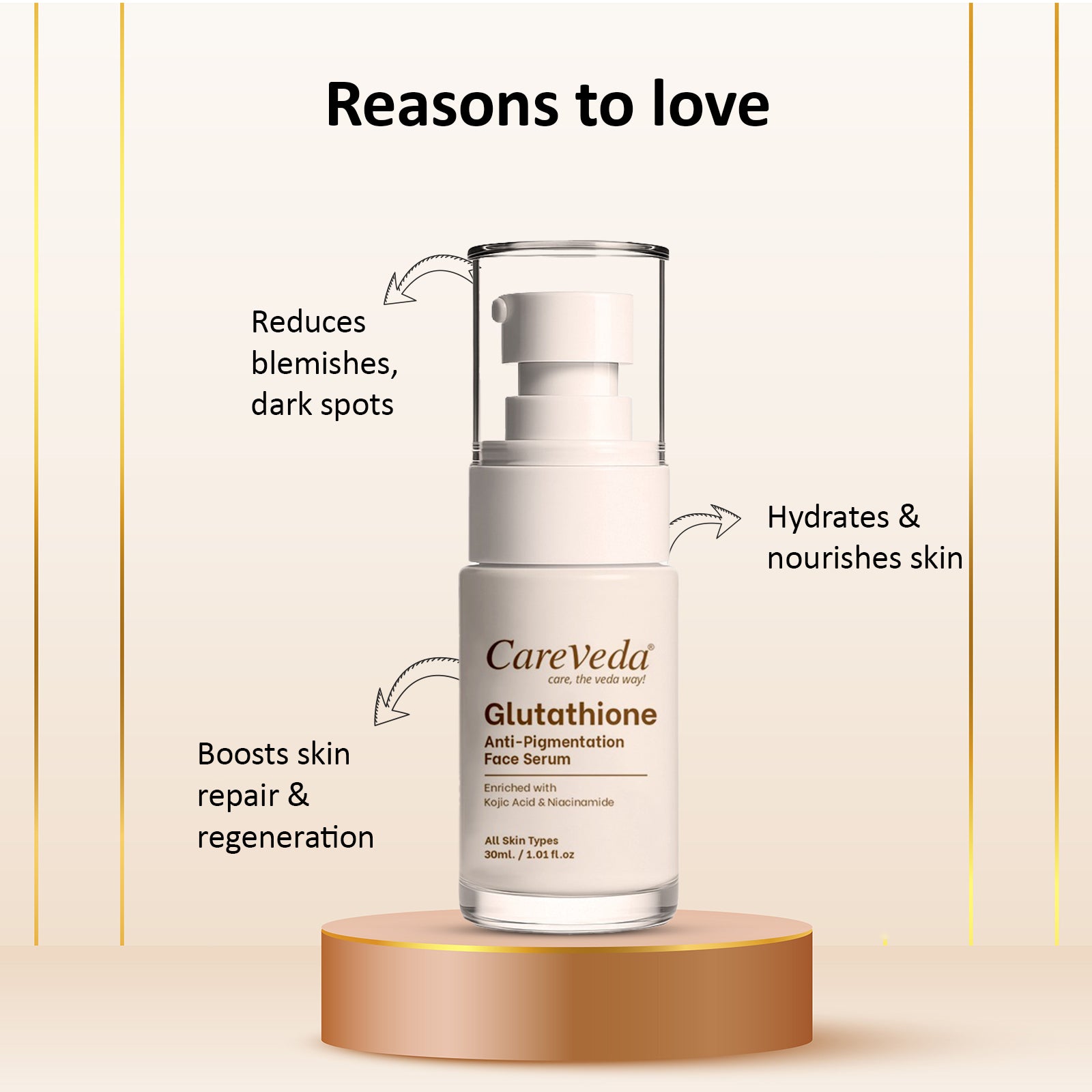 CareVeda Glutathione  Anti-Pigmentation Face Serum 30ml