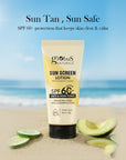 Globus Naturals Sunscreen Lotion SPF 60+++ Broad Spectrum UVA & UVB Protection, Safe & Non-Toxic 50gm