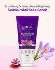 Globus Naturals Ayurvedic Kumkumadi Skin Lightening Face Scrub, Enriched with Walnut & Lotus Extract, Chemical Free, Cruelty Free, Suitable For All Skin Types, 50 gm