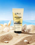 Globus Naturals Sunscreen Lotion SPF 60+++ Broad Spectrum UVA & UVB Protection, Safe & Non-Toxic 50gm