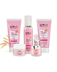 Rice Radiance Combo For Korean Glass Skin, Set of 5 - Face Wash, Face Serum, Face Toner, Face Scrub, Peel off Mask