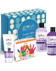 Globus Naturals Holi Glow Beauty Bundle Lavender Gift  Box Set of 3- Face Wash 75gm, Body Lotion 200ml, Body Wash 200ml