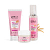 Rice Radiance Combo For Korean Glass Skin, Set of 3 - Face Wash, Face Scrub, Face Toner