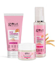 Rice Radiance Combo For Korean Glass Skin, Set of 3 - Face Wash, Face Scrub, Face Toner