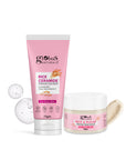 Rice Radiance Combo For Korean Glass Skin, Set of 2 Face wash, Face Scrub