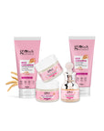 Rice Radiance Combo For Korean Glass Skin, Set of 5 Face Wash, Face Cream, Face Serum, Face Scrub, Peel off Mask