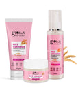 Rice Radiance Combo For Korean Glass Skin, Set of 3- Face Wash, Face Cream, Face Toner