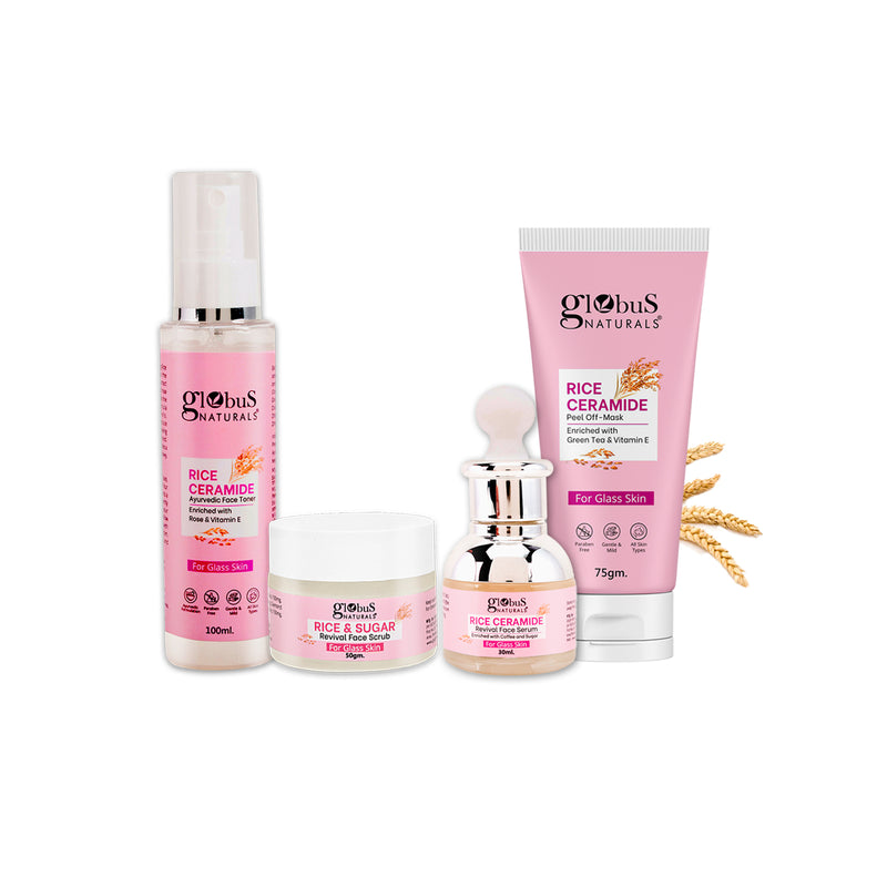 Rice Radiance Combo For Korean  Glass Skin, Set of 4