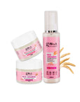 Rice Radiance Combo For Korean Glass Skin, Set of 3 - Face Cream, Face Scrub, Face Toner