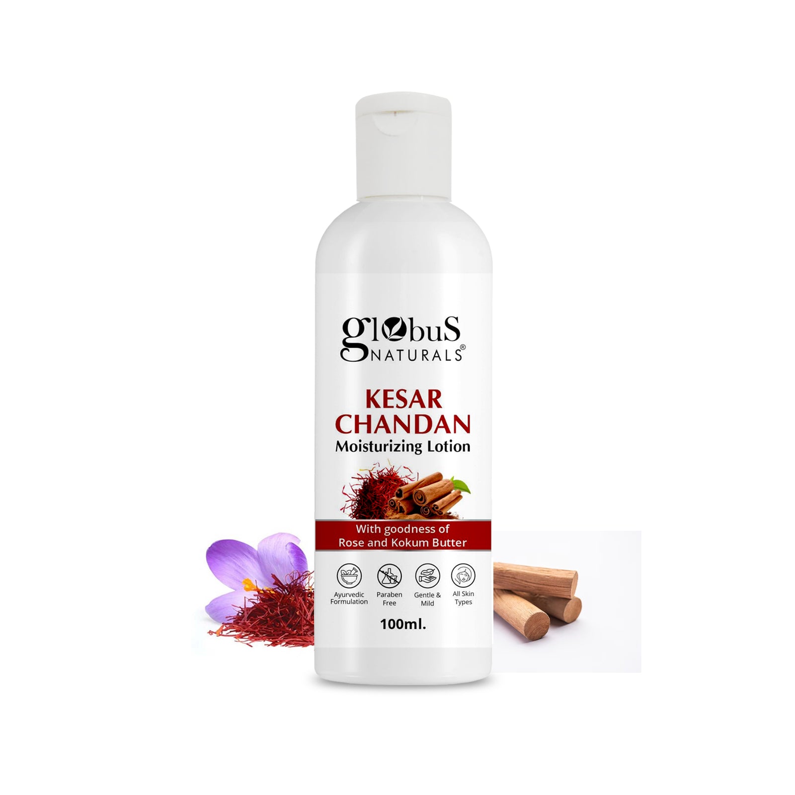 Kesar Chandan Moisturizing Body Lotion, 100ml – Globus Naturals