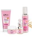 Rice Radiance Combo For Korean Glass Skin, Set of 4 - Face Wash, Face Cream, Face Serum, Face Toner