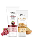 Globus Naturals Face Care Combo Set of 2- Red Wine Face Wash 75gm and Multani Mitti Face Pack 50 gm