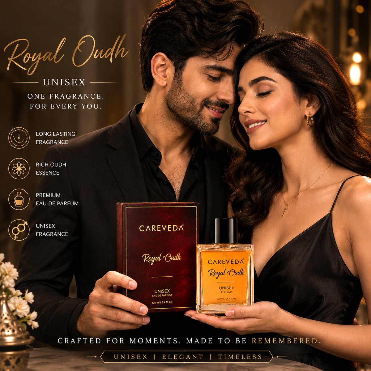 Royal Oud Premium Unisex Eau De Perfume Long-Lasting Oud Fragrance 100ml