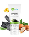 CareVeda Charcoal Peel Off Mask, Enriched with Vitamin E and Argan Oil,  Deep Cleanse, Natural Ingredients, Gentle & Mild, Toxin Free, Suitable For Normal to Oily Skin, 75gm