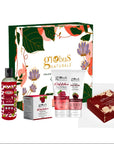 Globus Naturals Cupid's Collection Valentine Gift Box with Red Wine Skincare, set of 5, Box includes - Red Wine Body Wash 100ml, Red wine Face Wash 75 gm, Red Wine Facial Kit 40 gm, Peel off Mask 100gm, Chocolate box