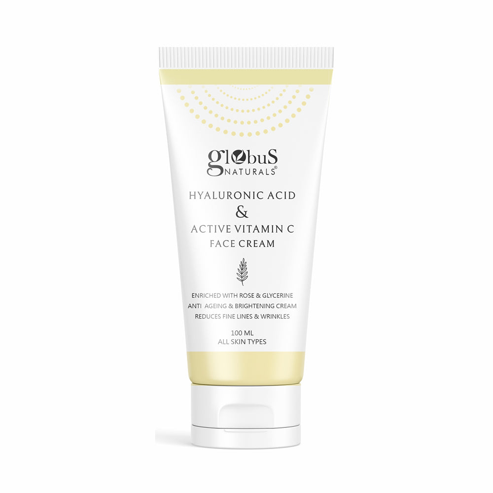 Hyaluronic Acid &amp; Vitamin C Anti-Ageing Face Cream Brightening &amp; Dark Spot Reduction 100g