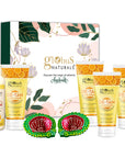 Globus Naturals De-Tan Diwali Glow Gift Box, Set of 5 - Face Wash 100 gm, Face Scrub 100 gm, Face Cream 100 gm, Face Pack 100 gm, & Sunscreen Lotion 100 ml"