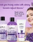 Globus Naturals Body & Face care Combo  Lavender Body Lotion, Body Wash & Face Wash for Women & Men, Hydrates & Improves Skin Texture