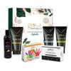 Globus Naturals Pre & Post Holi Ritual Ayurvedic Charcoal skin care Gift Box, For All Skin Types, Both Men & Women Set of 5, Face wash 100 gm, Face Scrub 100 gm, Peel Off Mask 100 gm, Charcoal Shampoo 200 ml & Soap 100 gm