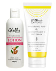 Globus Naturals Creamy Bloom Body Care Combo Daily Moisturzing Lotion & Vitamic C Cream