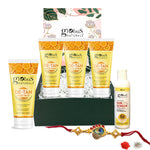 Globus Naturals De-Tan Rakhi Gift Box - For Brother and Sister - Set of 5,  Face wash, Face Cream, Face Scrub, Face Pack, & Sunscreen Lotion