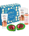 Globus Naturals Dazzling Diwali Gift Box Set of 3 Kesar Chandan Peel Off Mask 100 gm & Face wash 75 gm & Rose Toner 100 ml