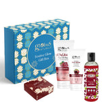 Globus Naturals Women's Day Scarlet Selections Red Wine Gift Box Set of 4, Box includes - Red Wine Body Wash 100ml, Face Wash 75 gm & Peel off Mask 100gm & Chocolate box