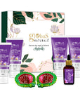 Globus Naturals Kumkumadi Diwali Glow Gift Box, Set of 5 - Face Wash 100 gm, Face Scrub 100 gm, Face Cream 100 gm, Face Pack 100 gm, Face Serum 30 ml