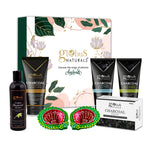Globus Naturals Charcoal Diwali Glow Gift Box, Set of 5 -Face wash 100 gm, Face Scrub 100 gm, Peel Off Mask 100 gm, Charcoal Shampoo 200 ml &amp; Soap 100 gm