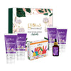 Globus Naturals Pre & Post Holi Ritual Herbal Kumkumadi skin care Gift Box, For All Skin Types, Both Men & Women, Set of 5 - Face Wash 100 gm, Face Scrub 100 gm, Face Cream 100 gm, Face Pack 100 gm, Face Serum 30 ml