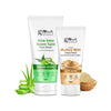 Globus Naturals Face Care Combo Set of 2- Aloe Vera Face Wash 75gm and Multani Mitti Face Pack 50 gm