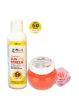 Summer Sizzle Set - Sunscreen Lotion SPF 50++ 100 ml & Rose & Honey Face Gel 100 gm