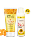 Globus Naturals Summer Sizzle Set - Sunscreen Lotion SPF 50++ 100 ml & De Tan Face Pack 100 gm