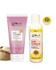 Summer Sizzle Set - Sunscreen Lotion SPF 50++ 100 ml & Rice Ceramide Face Wash 75 gm