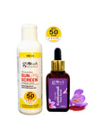 Globus Naturals Summer Sizzle Set - Sunscreen Lotion SPF 50++ 100 ml & Kumkumadi Face Serum 50 ml