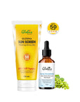 Globus Remedies Summer Sizzle Set - Glosika Sunscreen Lotion SPF 50++ 100 ml & Niacinamide Face Serum 50 ml