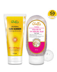 Globus Remedies Summer Sizzle Set - Glosika Sunscreen Lotion SPF 50++ 100 ml & Glycolic & 1% Salicylic Acid Face Wash 100 ml