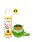 Summer Sizzle Set - Sunscreen Lotion SPF 50++ 100 ml & Aloe Vera Neem Face Gel 100 gm