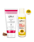 Globus Naturals Summer Sizzle Set - Sunscreen Lotion SPF 50++ 100 ml & Glycolic Face Pack 100 gm