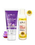 Summer Sizzle Set - Sunscreen Lotion SPF 50++ 100 ml & Kumkumadi Face Pack 100 gm